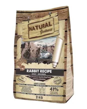 Natural Greatness Perro Receta conejo adultos Mini light senior