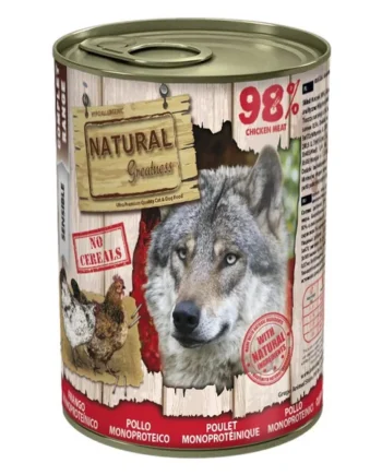 Natural Greatness Pollo Monoproteico-Comida húmeda para perros con digestión sensible