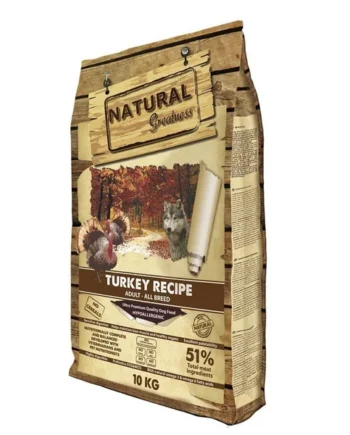 Natural Greatness Receta de Pavo Turkey Recipe pienso para perros