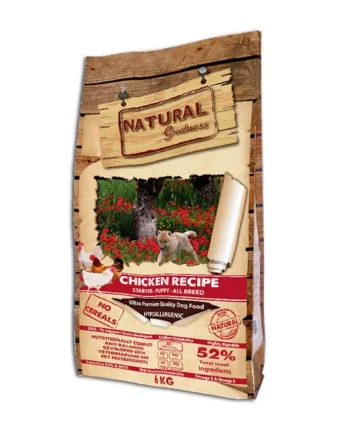 Natural Greatness Receta de pollo Pienso para Cachorros y adultos de Razas Pequeñas