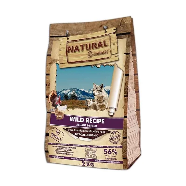 Natural Greatness Wild Recipe – Pienso para Cachorros y Perros Adultos de Razas Medianas y Grandes