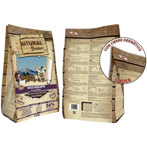 Natural Greatness Wild Recipe – Pienso para Cachorros y Perros Adultos de Razas Medianas y Grandes