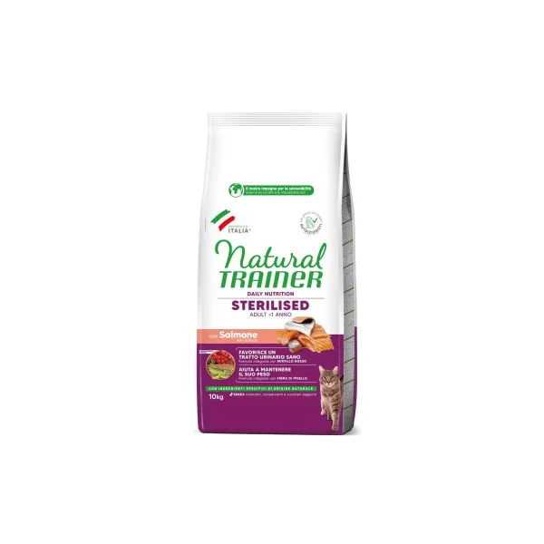 Natural Trainer Sterilised Salmón Gato
