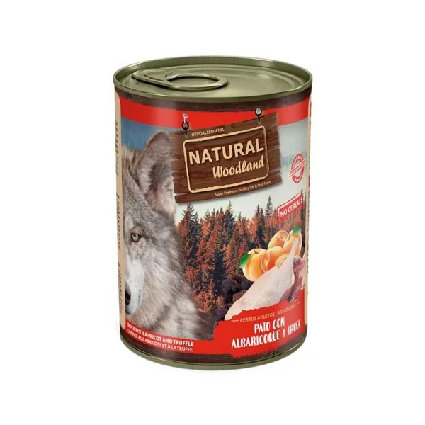 Natural Woodland Pato con Albaricoque y Trufa para perros (400 g)