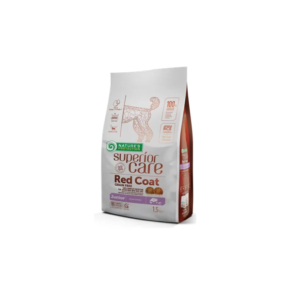Nature's Protection Junior Red Coat Razas Pequeñas No Grain Salmón
