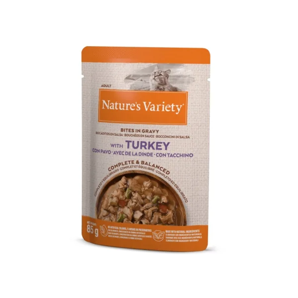 Nature's Variety Bocaditos de Pavo en Salsa Gato