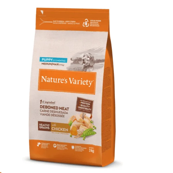 Nature´s Variety Healthy Grains pollo MED/MAXI PUPPY