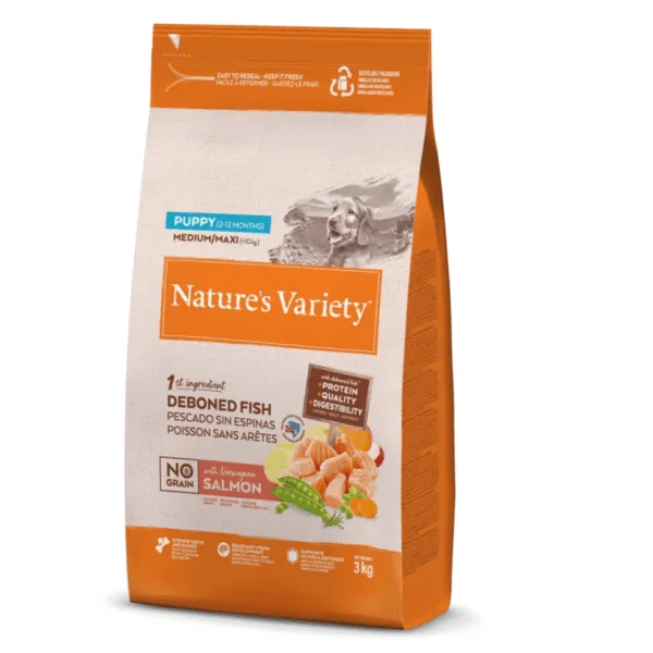 Nature´s Variety no grain salmón med/maxi puppy
