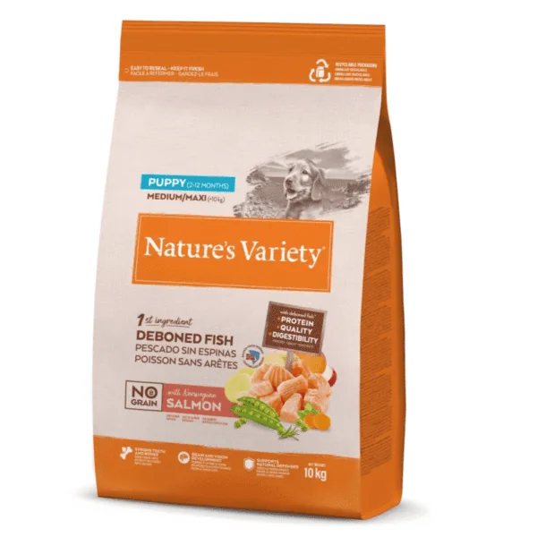 Nature´s Variety no grain salmón med/maxi puppy