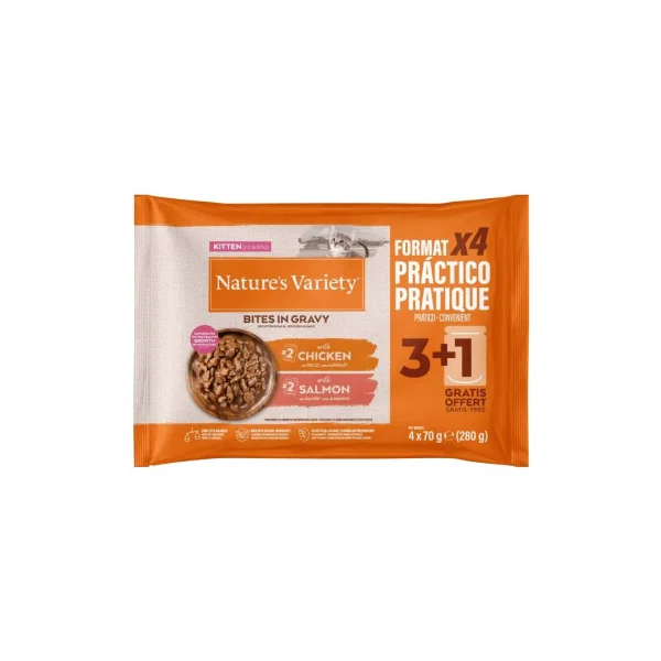 Nature`s Variety Pack Kitten Salmón y Pollo