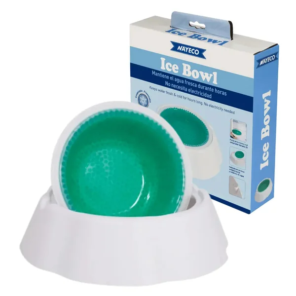 Nayeco Ice Bowl Bebedero Agua Fría 450 ml para Perros y Gatos
