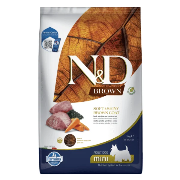 ND Brown Dog Cordero, Spirulina y Zanahoria perros adultos