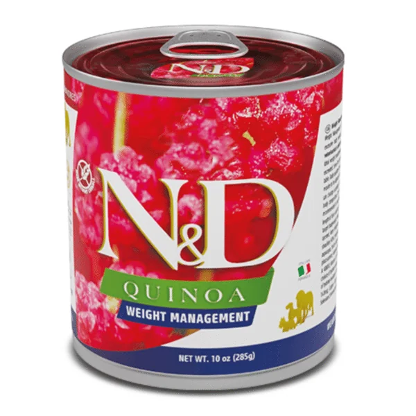 ND dog quinoa lata WEIGHT MANAGEMENT perros 6x285 g