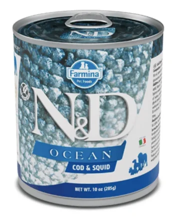 ND Ocean Bacalao Calamar lata 6x285 g perros adultos