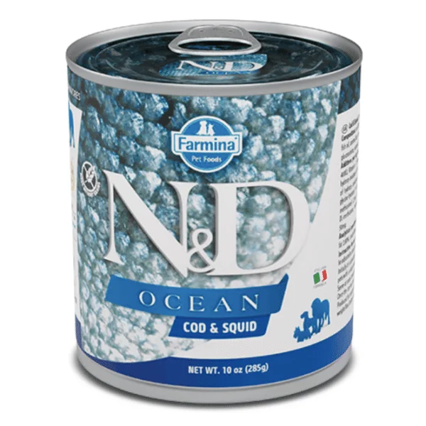 ND Ocean Bacalao Calamar lata 6x285 g perros adultos