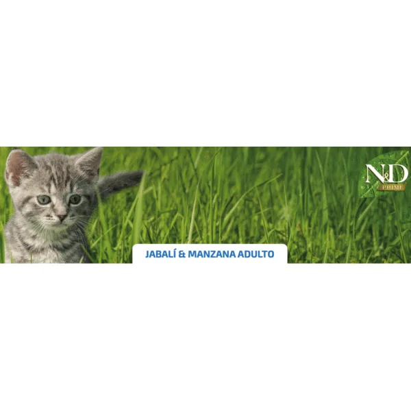 ND Prime Cat Jabalí Manzana SIN CEREALES gatos adultos