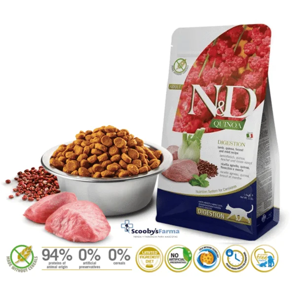 ND Quinoa Digestión CAT CORDERO gatos
