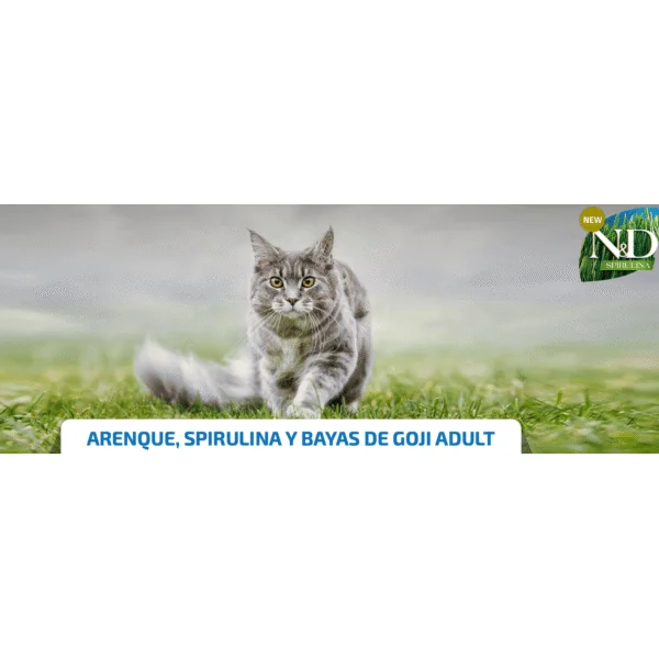 ND SPIRULINA Cat Arenque y Bayas de Goji gato adulto 1,5 kg