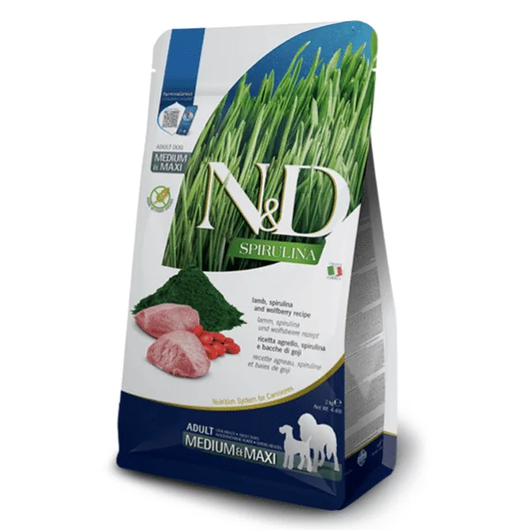 ND Spirulina Dog med-maxi Cordero perros adultos