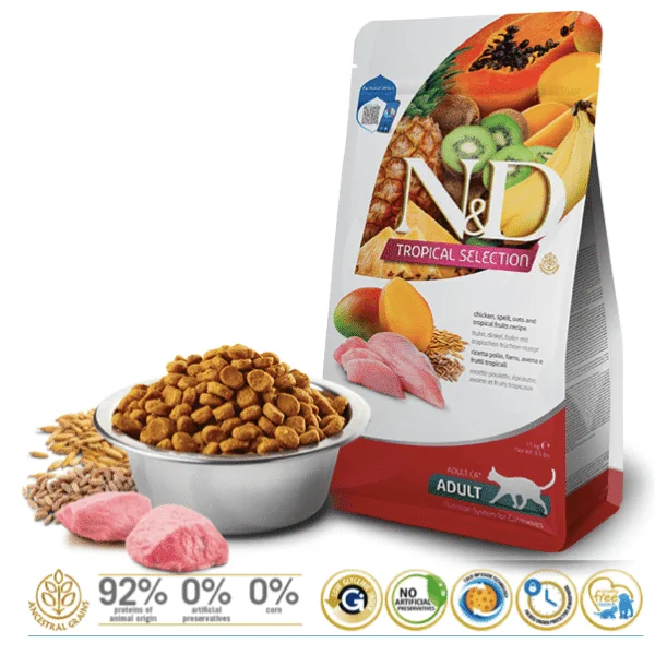 ND TROPICAL cat Pollo gatos adultos