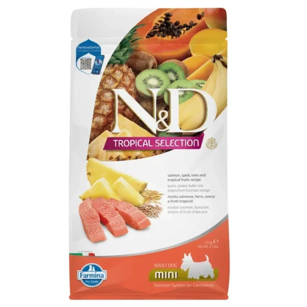 ND Tropical salmón perros mini pienso para perros