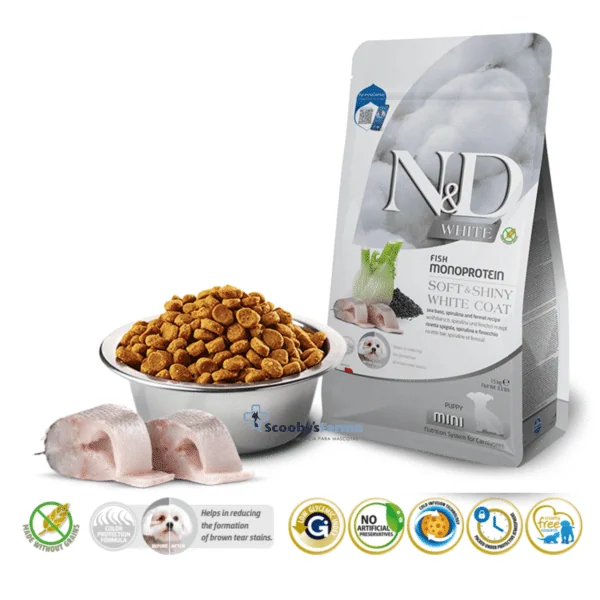 Nd White puppy mini LUBINA monoprotéico cachorros 1,5 kg