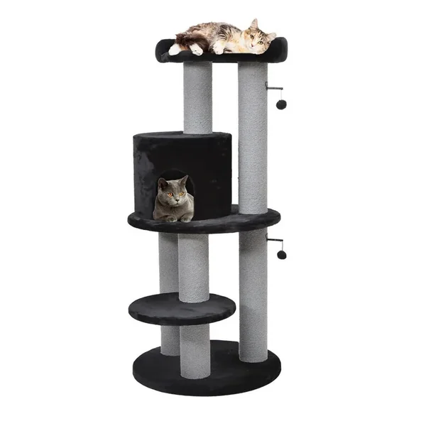 No te pierdas las mejores ofertas en Flamingo Hattie Árbol Rascador Negro Para Gatos en Productos Para Gatos.