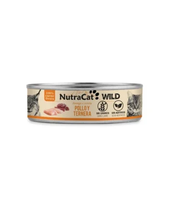 NutraCat Wild - Lata de pollo y ternera 80gr