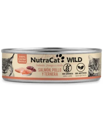 NutraCat Wild - Salmón, Pollo y Ternera 80g