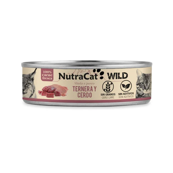 NutraCat Wild - Ternera y Cerdo 80g