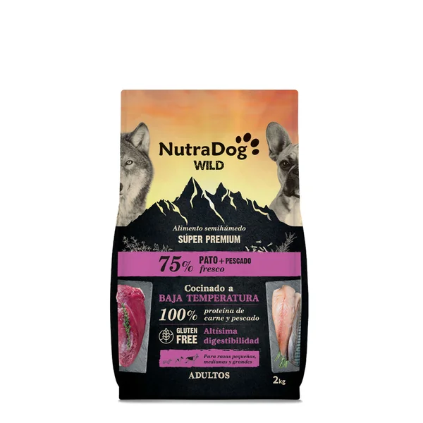 NutraDog- Pienso semihúmedo Pato y pescado