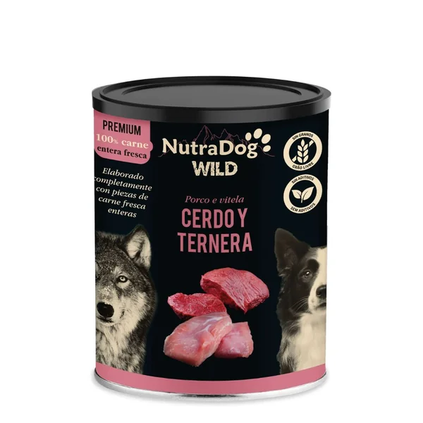 Nutradog Wild Premium - Lata de cerdo y ternera
