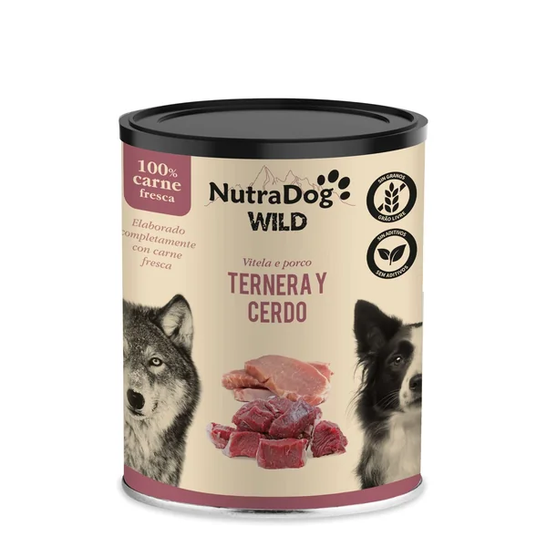 NutraDog Wild - Ternera y Cerdo 400g