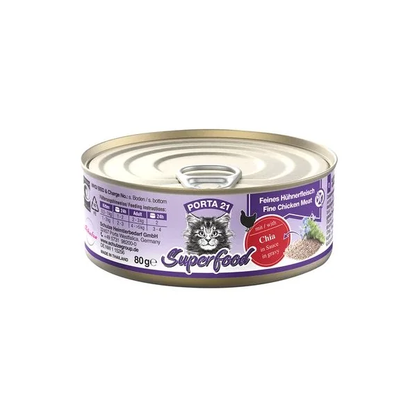 Obtén una durabilidad incomparable a los precios más bajos con Porta 21 Superfood Comida Húmeda Para Gatos 6 X 80 G de Productos Para Gatos de España.