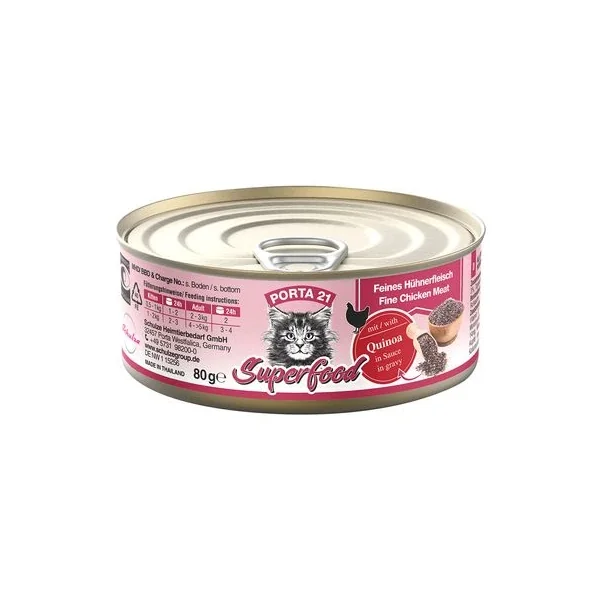 Obtén una durabilidad incomparable a los precios más bajos con Porta 21 Superfood Comida Húmeda Para Gatos 6 X 80 G de Productos Para Gatos de España.