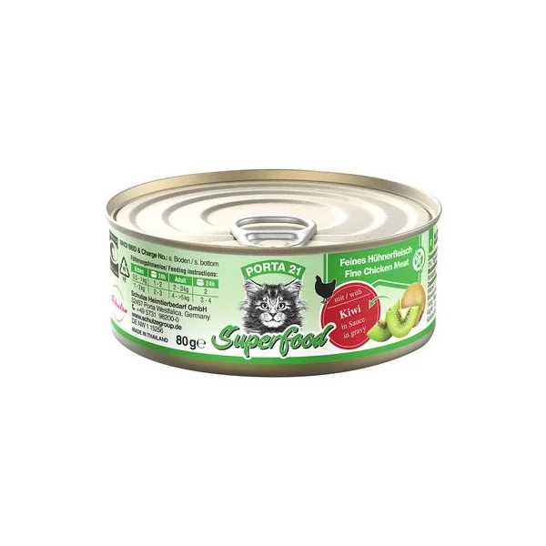 Obtén una durabilidad incomparable a los precios más bajos con Porta 21 Superfood Comida Húmeda Para Gatos 6 X 80 G de Productos Para Gatos de España.