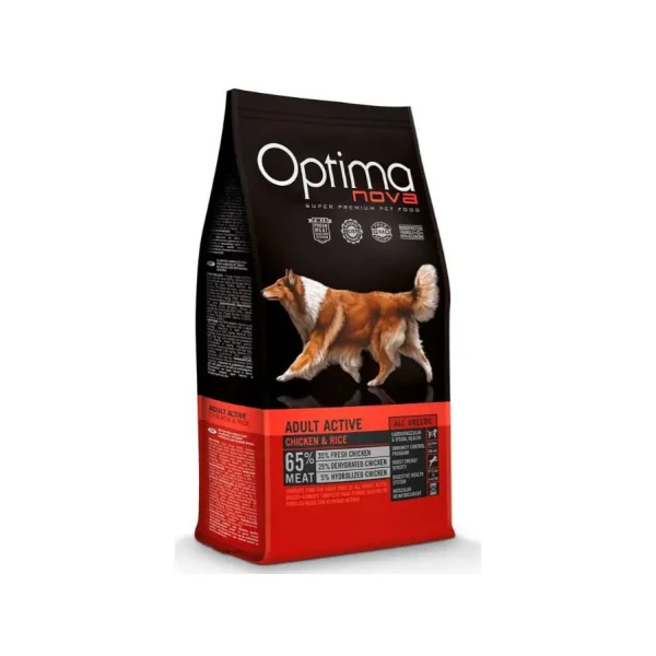 Optima Nova Adult Active Pollo y Arroz Perro