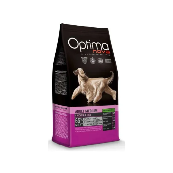 Optima Nova Adult Medium Pollo y Arroz Perro