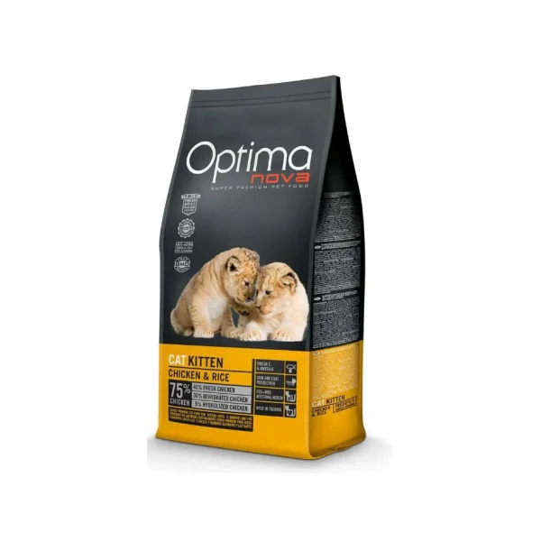 Optima Nova Kitten Pollo y Arroz Gatos
