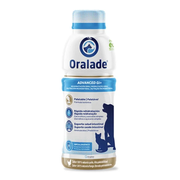Oralade Advanced GI+ Rehidratación y nutrición microenteral perros gatos