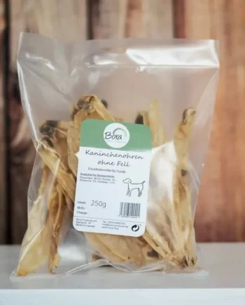 Orejas de conejo sin pelo para perros Masticación Natural