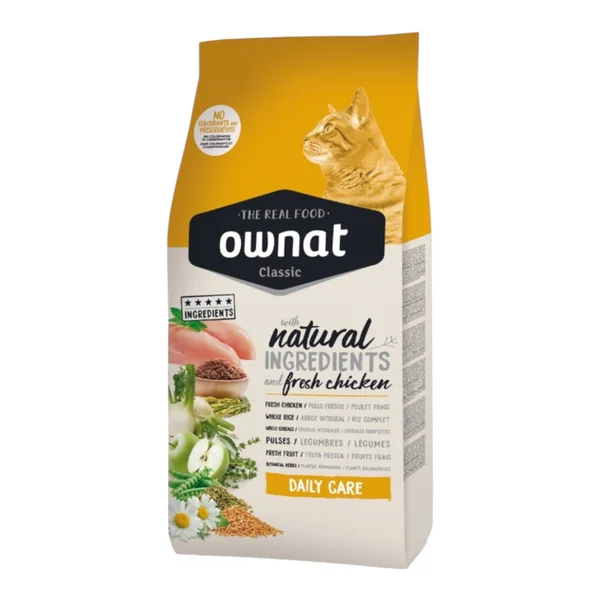 Ownat Daily Care Classic para Gatos Adultos — Pienso Completo con Carne Fresca