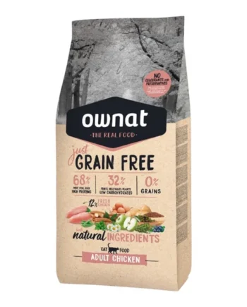 Ownat Grain Free Just Adult Chicken para Gatos — Pienso Sin Cereales