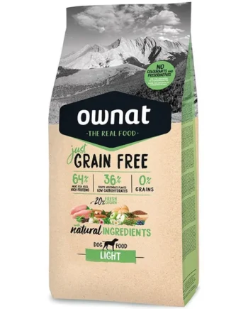 Ownat Just Grain Free Adulto Light Pienso para Perros