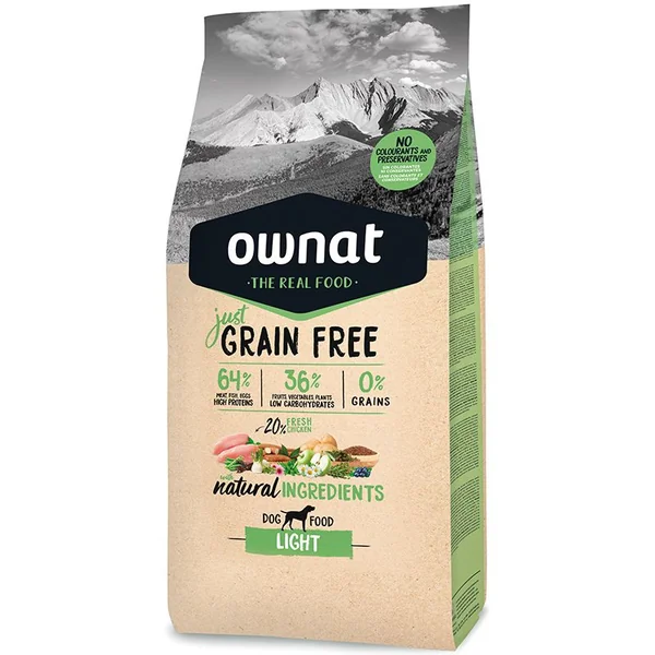 Ownat Just Grain Free Adulto Light Pienso para Perros