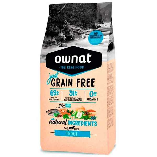 Ownat Just Grain Free Trucha Pienso para Perros