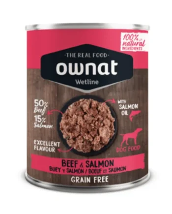 Ownat Lata ternera salmón perros 400 g