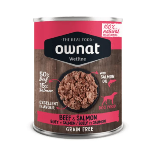 Ownat Lata ternera salmón perros 400 g