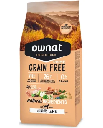 Ownat Prime Grain Free de Cordero Pienso sin cereales para Perros Junior