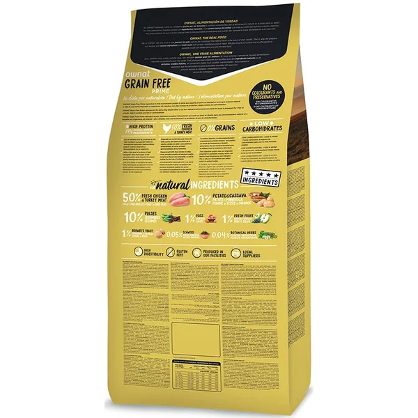 Ownat Prime Grain Free de Pollo y Pavo Pienso sin cereales para Perros Junior